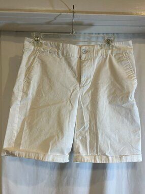 Gap Boyfriend Roll-Up Khaki Shorts Size 2 Optic White – Classic Casual